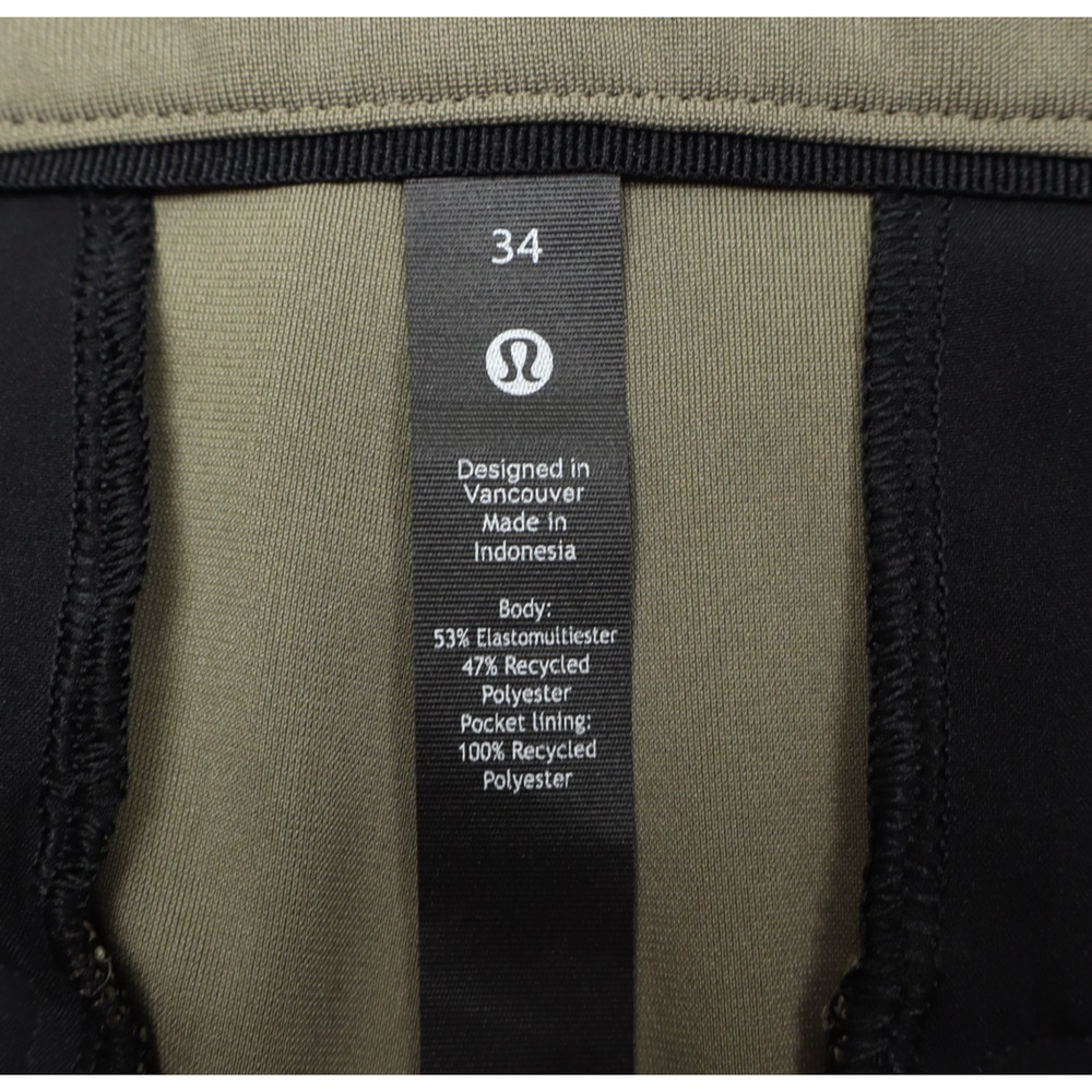Lululemon Men's ABC Classic Fit Trouser 30" Inseam Warpstreme Grey Sage Sz 34 - Picture 7 of 9